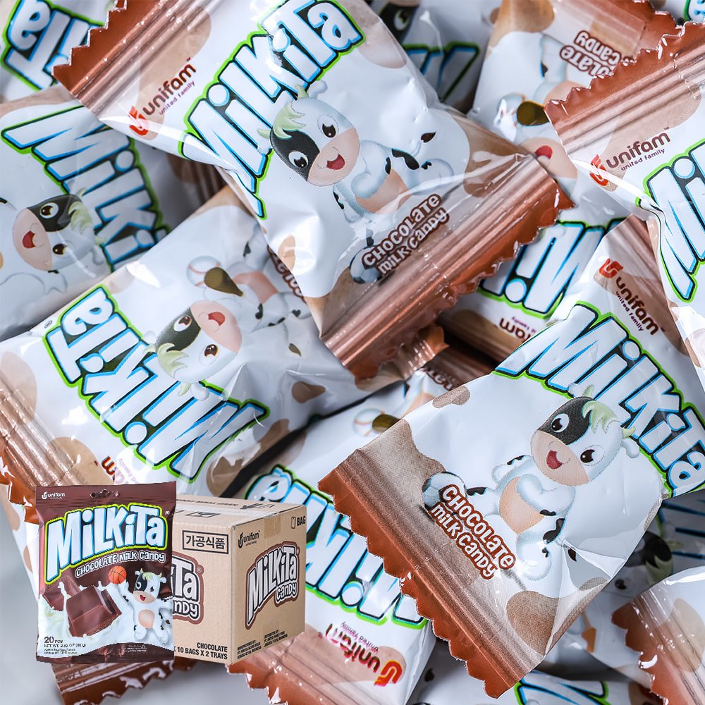 (무배)미성패밀리 밀키타 초콜릿 80g 20입 업소용 대용량 사탕 캔디 벌크 도매 후식 식당 디져트