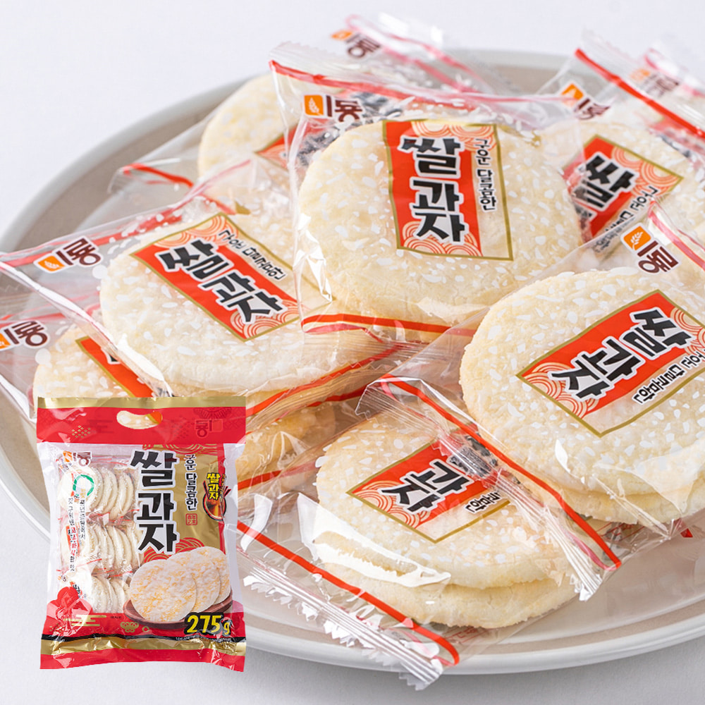 미룡 구운달콤한쌀과자 275g 대용량 과자 사무실 탕비실 간식 벌크 도매