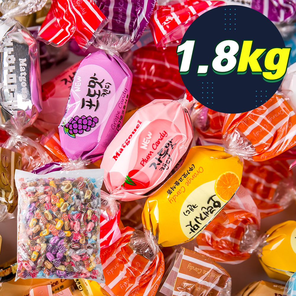 종합캔디(H) 1.8kg 업소용 대용량 사탕 캔디 벌크 도매 후식 식당 디져트